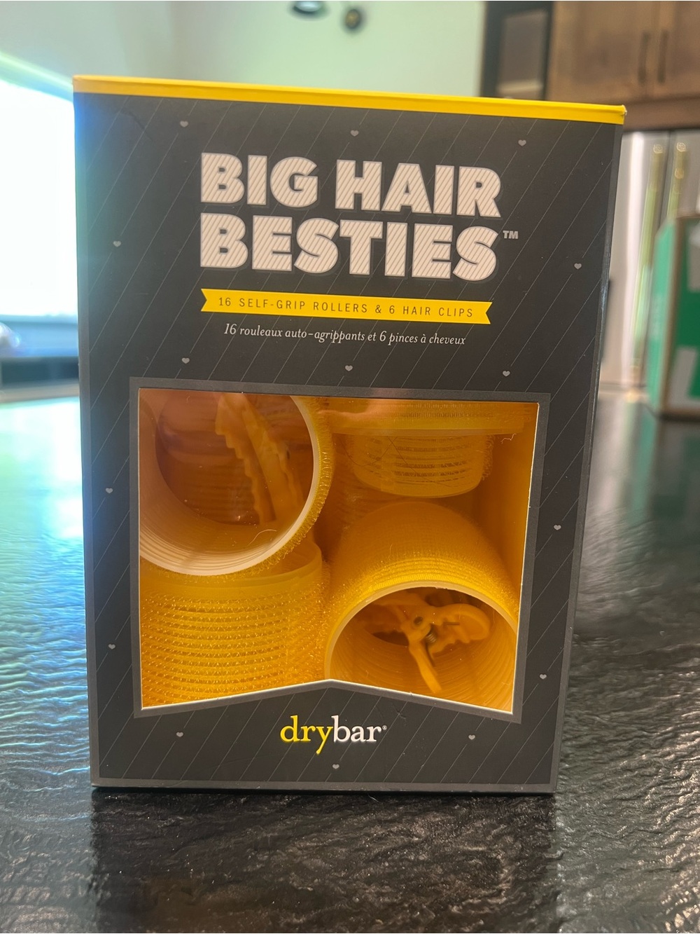 Drybar Yellow Big Hair Besties Self-Grip Rollers & Clips Set
